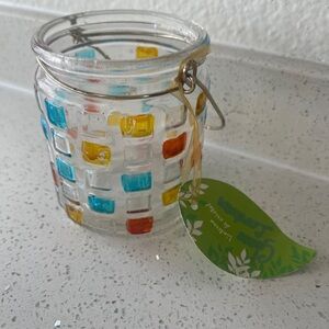 Colorful Glass Lantern NWT